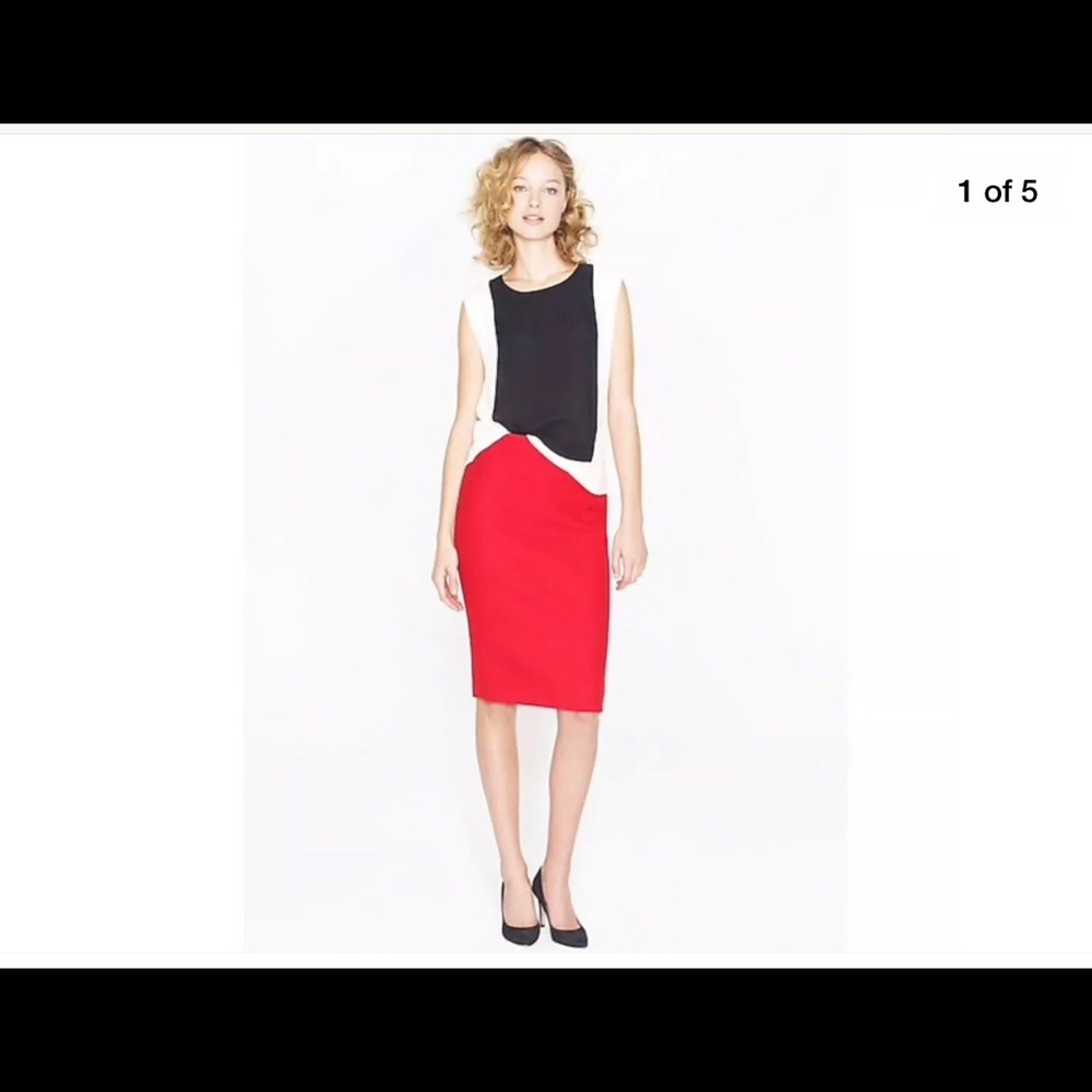 J Crew pencil skirt double serge wool sz 2tall